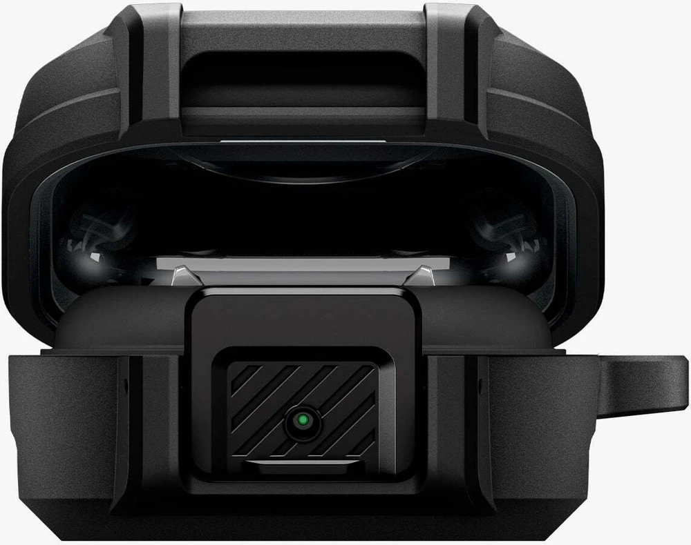 Dėklas Spigen Lock Fit Samsung Galaxy Buds 4 / 4 Pro Matte juodos spalvos