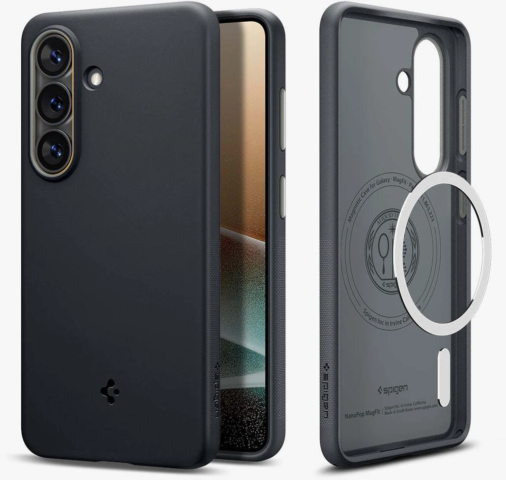 Spigen Nano POP Mag MagSafe dėklas Samsung Galaxy S26 Juodas sesame