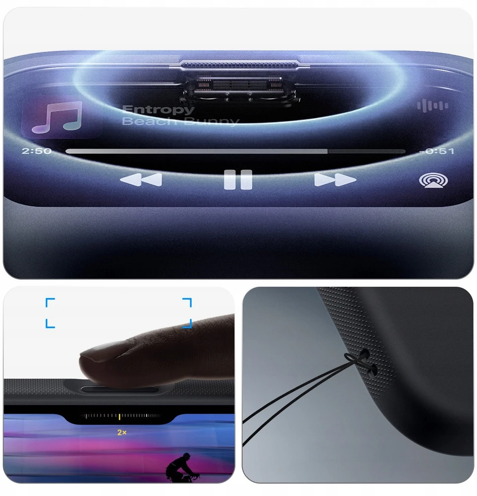 Spigen Nano Pop MagSafe dėklas skirtas iPhone 17 Air – juodos spalvos