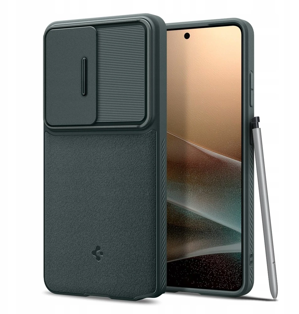 Spigen Optik Armor dėklas skirtas Samsung Galaxy S26 Ultra – žalios spalvos