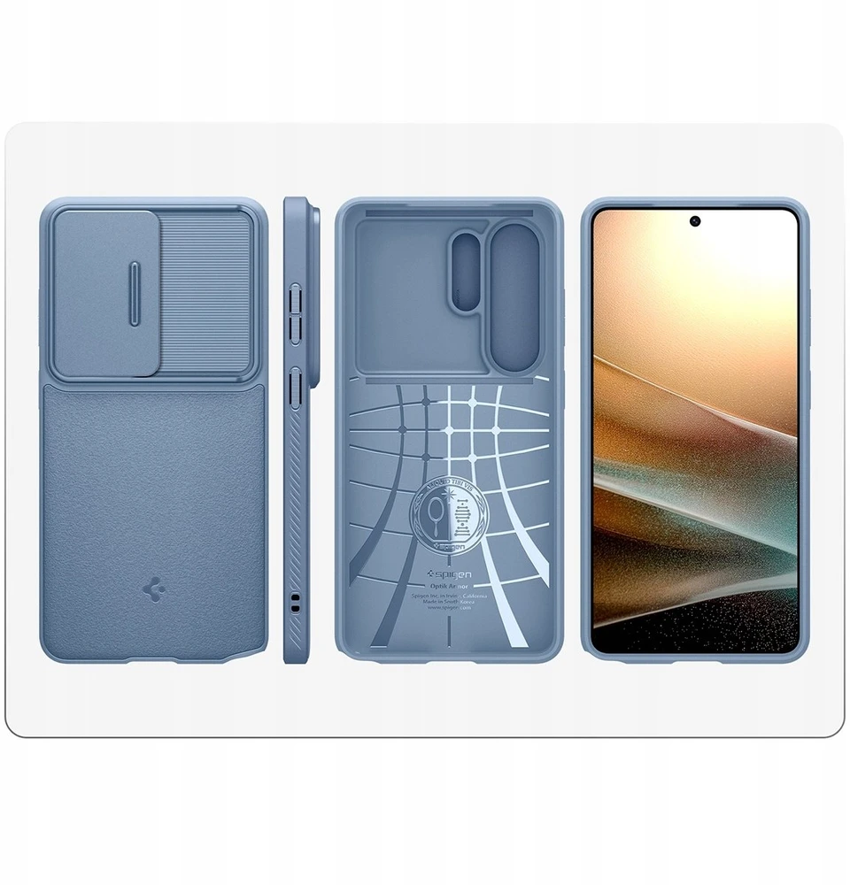 Spigen Optik Armor dėklas skirtas Samsung Galaxy S26 Ultra – mėlynos spalvos