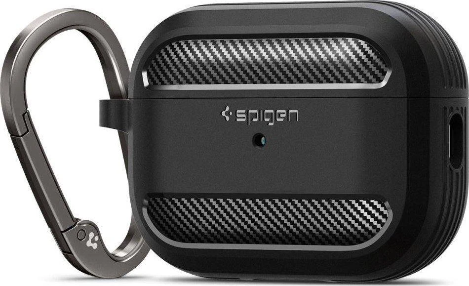 Spigen RUGGED ARMOR Apple AIRPODS PRO 1 / 2 dėklas ausinėms juodos spalvos