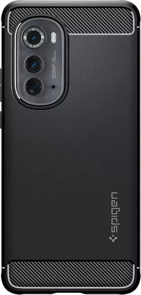 Dėklas Spigen Rugged Armor, juodas - Motorola Edge 2022