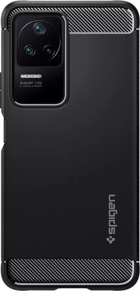 Dėklas Spigen Rugged Armor, matte juodas - Xiaomi POCO F4/Redmi K40S