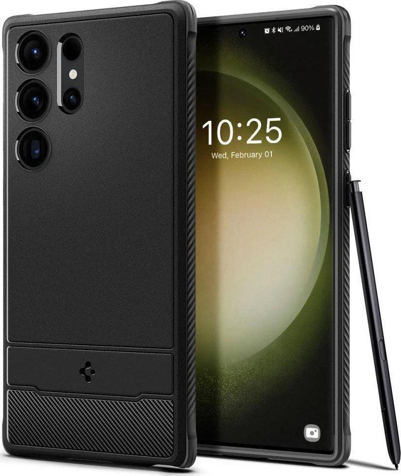 Dėklas SPIGEN RUGGED ARMOR GALAXY S23 ULTRA MATTE Juodas