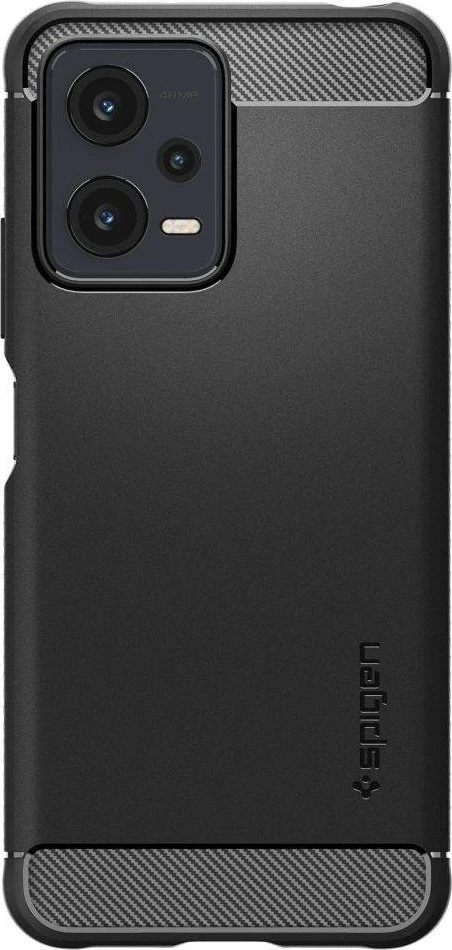 Dėklas Spigen Rugged Armor, juodas - Xiaomi Redmi Note 12 5G/ POCO X5 5G