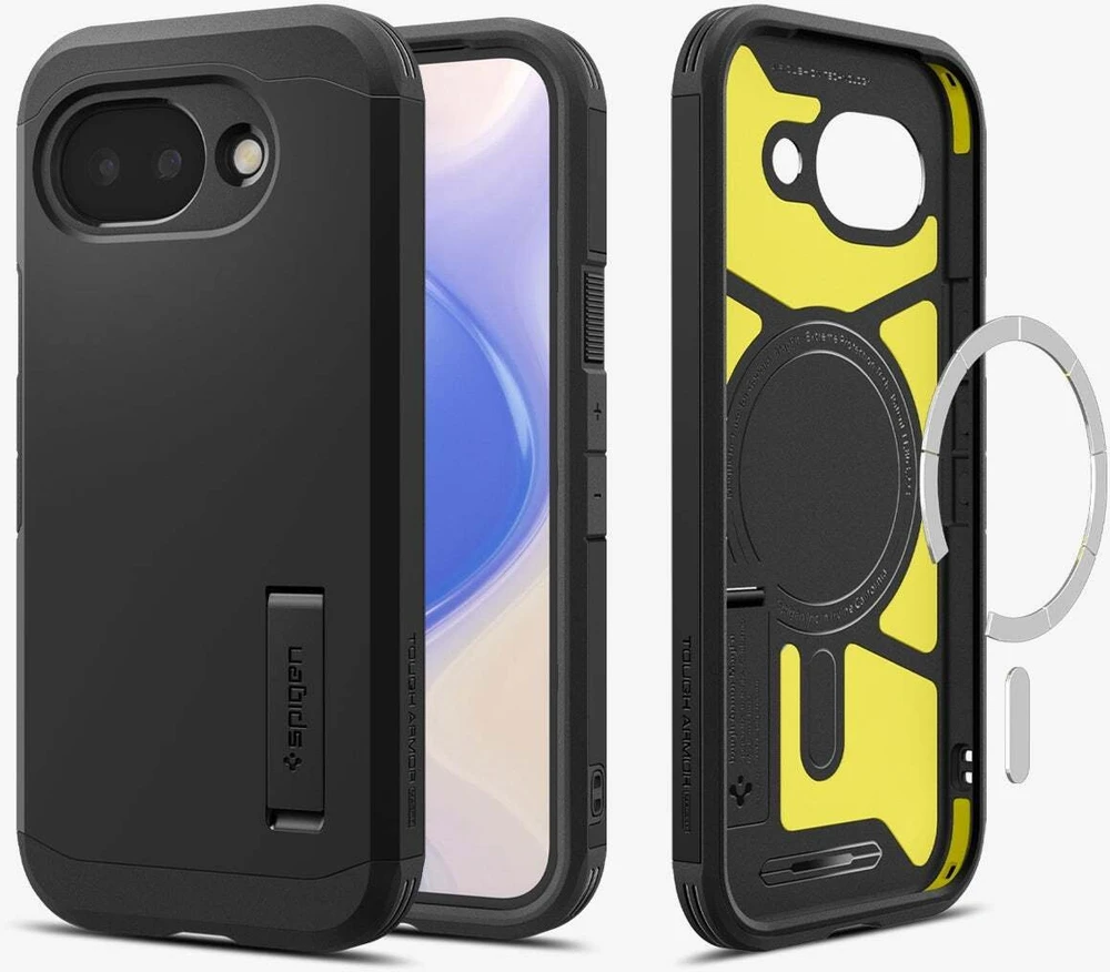 Spigen Tough Armor MAG MagSafe dėklas Google Pixel 10A juodos spalvos