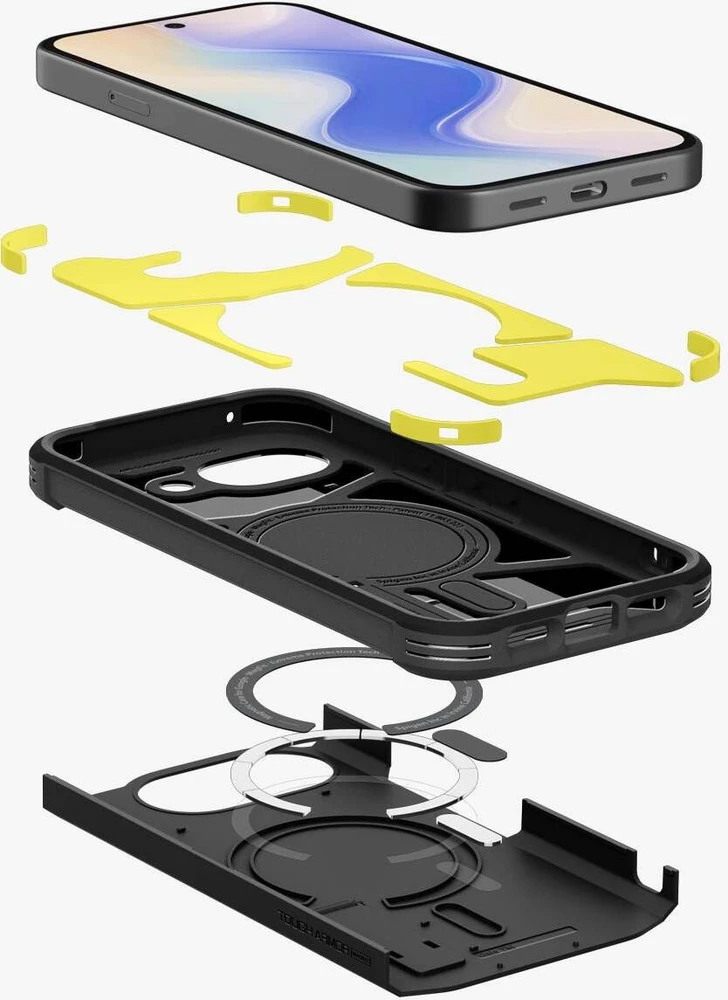 Spigen Tough Armor MAG MagSafe dėklas Google Pixel 10A juodos spalvos
