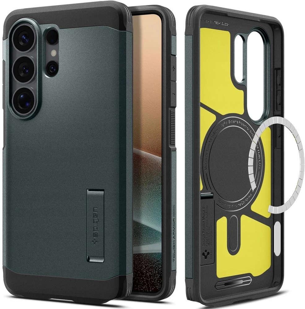 Spigen Tough Armor Mag MagSafe dėklas skirtas Samsung Galaxy S26 Ultra – žalios spalvos