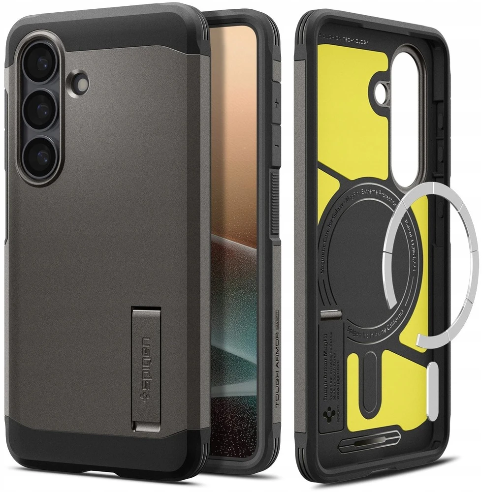 Spigen Tough Armor Mag MagSafe dėklas skirtas Samsung Galaxy S26+ – pilkos spalvos