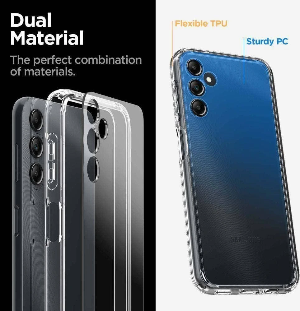 Spigen Ultra Hybrid dėklas skirtas Samsung Galaxy A14 5G (NA), spalva - Crystal Clear