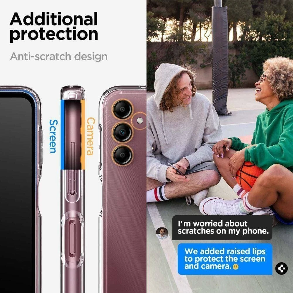 Spigen Ultra Hybrid dėklas skirtas Samsung Galaxy A14 5G (NA), spalva - Crystal Clear