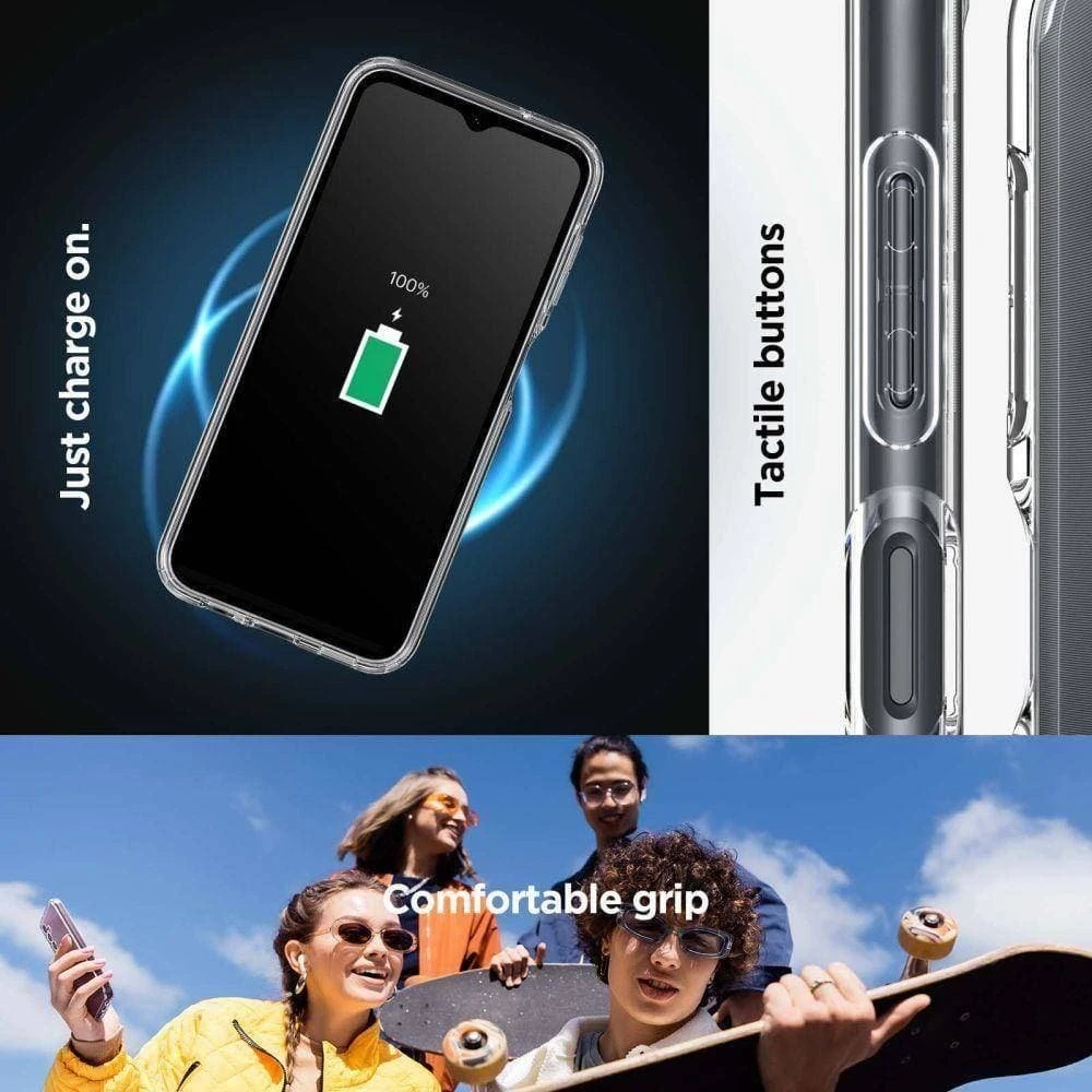 Spigen Ultra Hybrid dėklas skirtas Samsung Galaxy A14 5G (NA), spalva - Crystal Clear