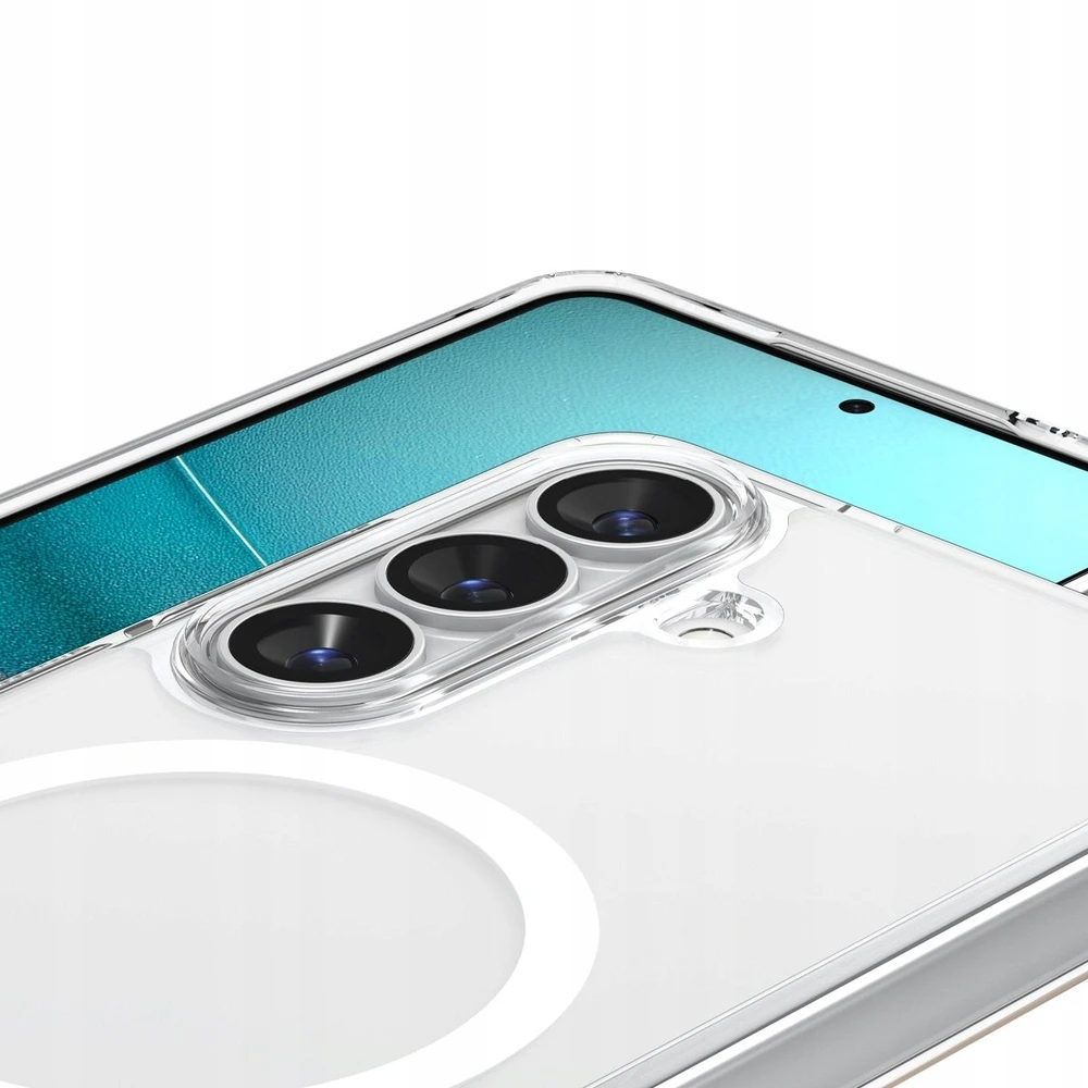 Spigen Ultra Hybrid Mag MagSafe dėklas skirtas Samsung Galaxy S26+ – skaidrus ir baltos spalvos