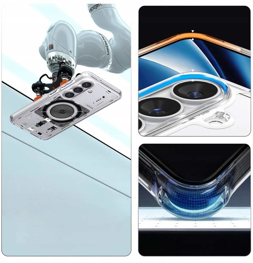 Spigen Ultra Hybrid Mag MagSafe dėklas skirtas Samsung Galaxy S26+ Neo One – skaidrus