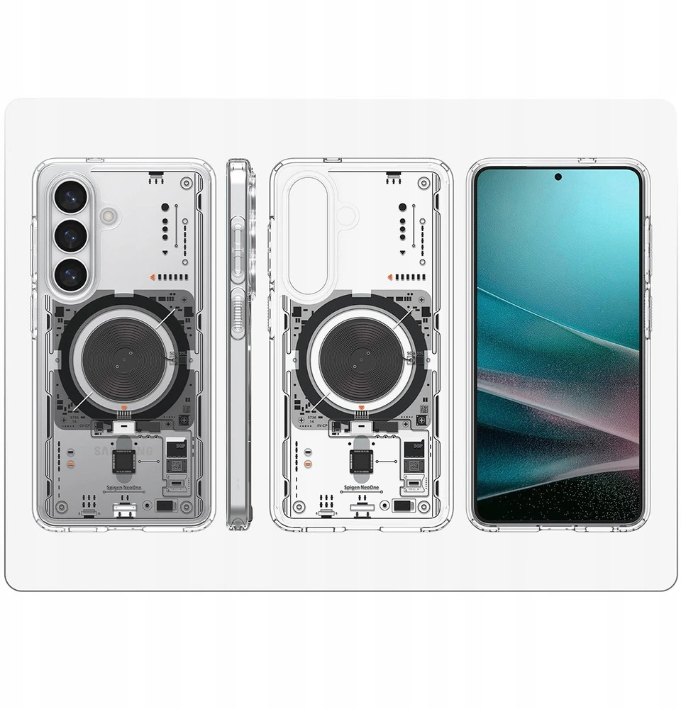 Spigen Ultra Hybrid Mag MagSafe dėklas skirtas Samsung Galaxy S26+ Neo One – skaidrus