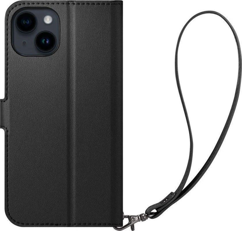 Dėklas Spigen Wallet S, juodos spalvos – iPhone 14