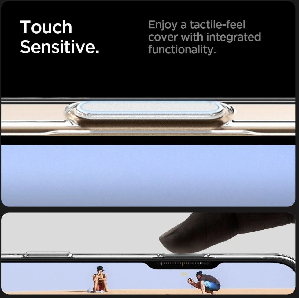 Spigen Thin Fit T MagSafe dėklas, skaidrus, baltas - iPhone 16 Pro Max