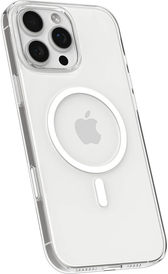 Spigen Thin Fit T MagSafe dėklas, skaidrus, baltas - iPhone 16 Pro Max