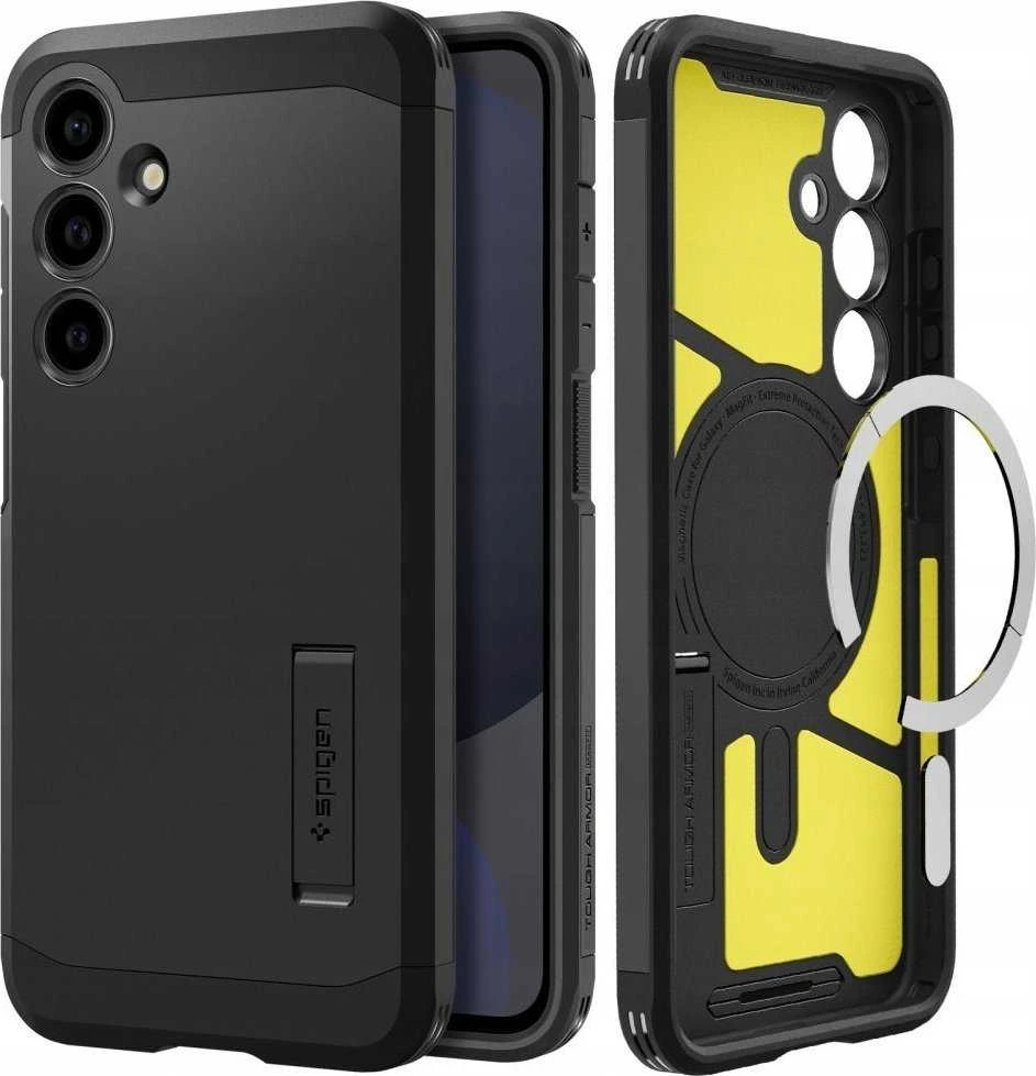 Dėklas Spigen Tough Armor MagSafe Samsung Galaxy S25 juodos spalvos