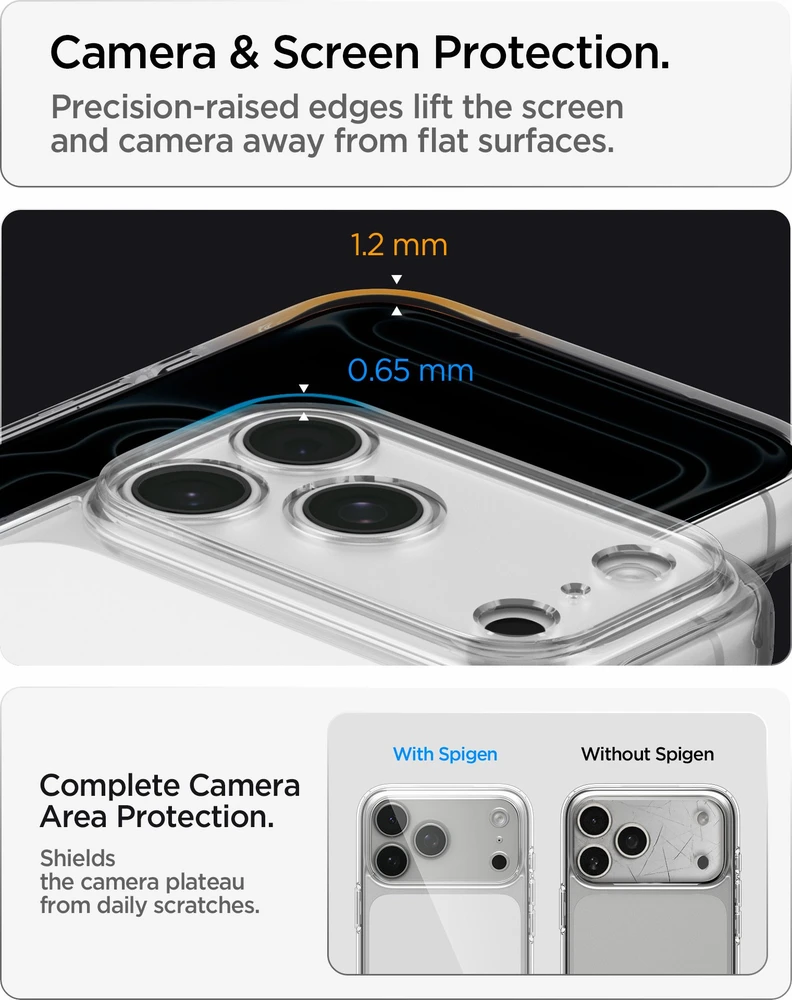 Spigen Ultra Hybrid iPhone 17 Pro / 18 Pro SKAIDRUS DĖKLAS