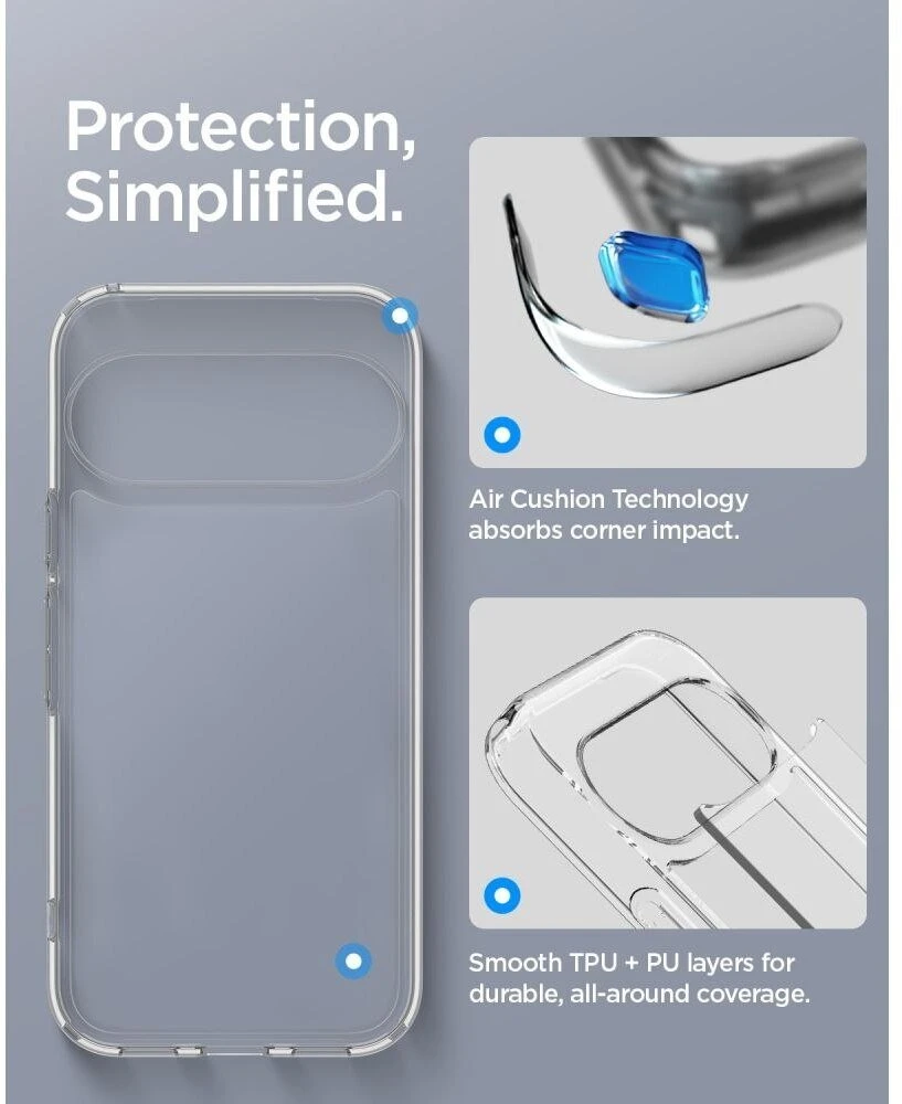 SPIGEN ULTRA Hybrid GOOGLE PIXEL 11 skaidrus dėklas