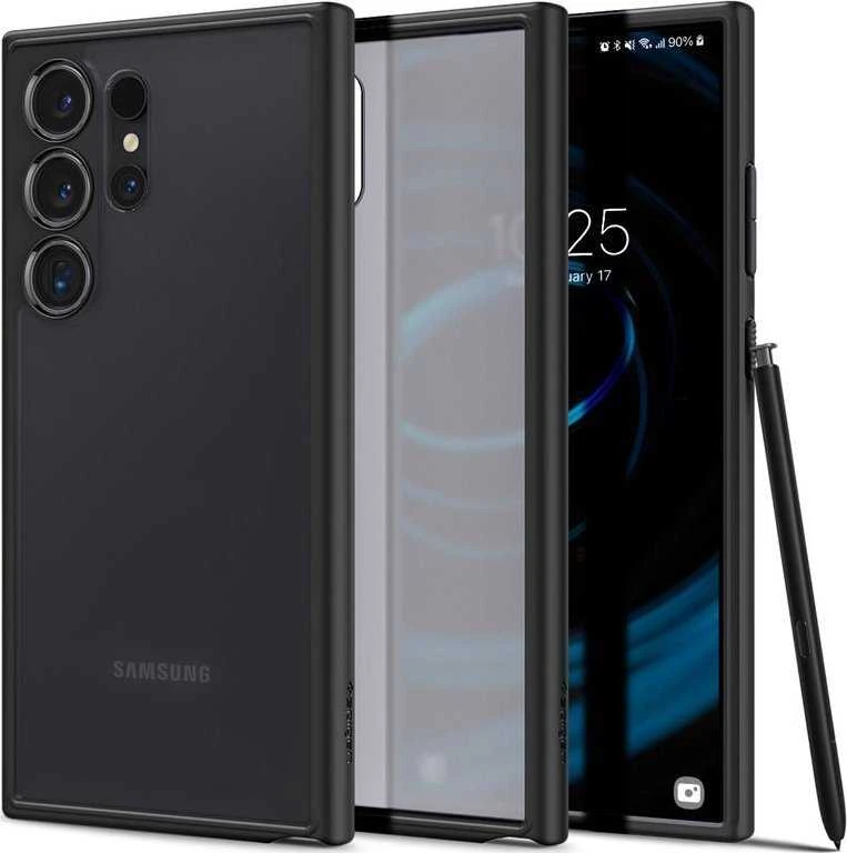 Samsung Galaxy S24 Ultra Spigen Ultra Hybrid Crystal Frost dėklas telefonui juodos spalvos