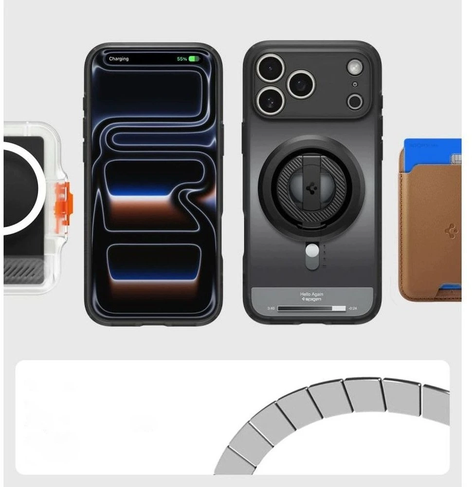 Dėklas Spigen Ultra Hybrid MagSafe iPhone 17 Pro Max / 18 Pro Max KLASIKINIS juodos spalvos