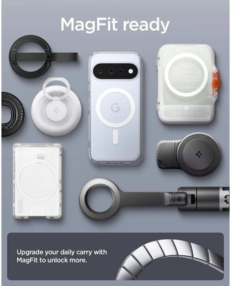 Dėklas SPIGEN ULTRA HYBRID MAG MAGSAFE GOOGLE PIXEL 11 SKAIDRUS/Baltas