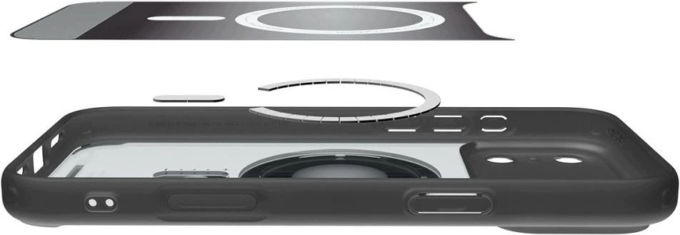 Dėklas Spigen Ultra Hybrid MagSafe iPhone 17 Pro Max / 18 Pro Max KLASIKINIS juodos spalvos