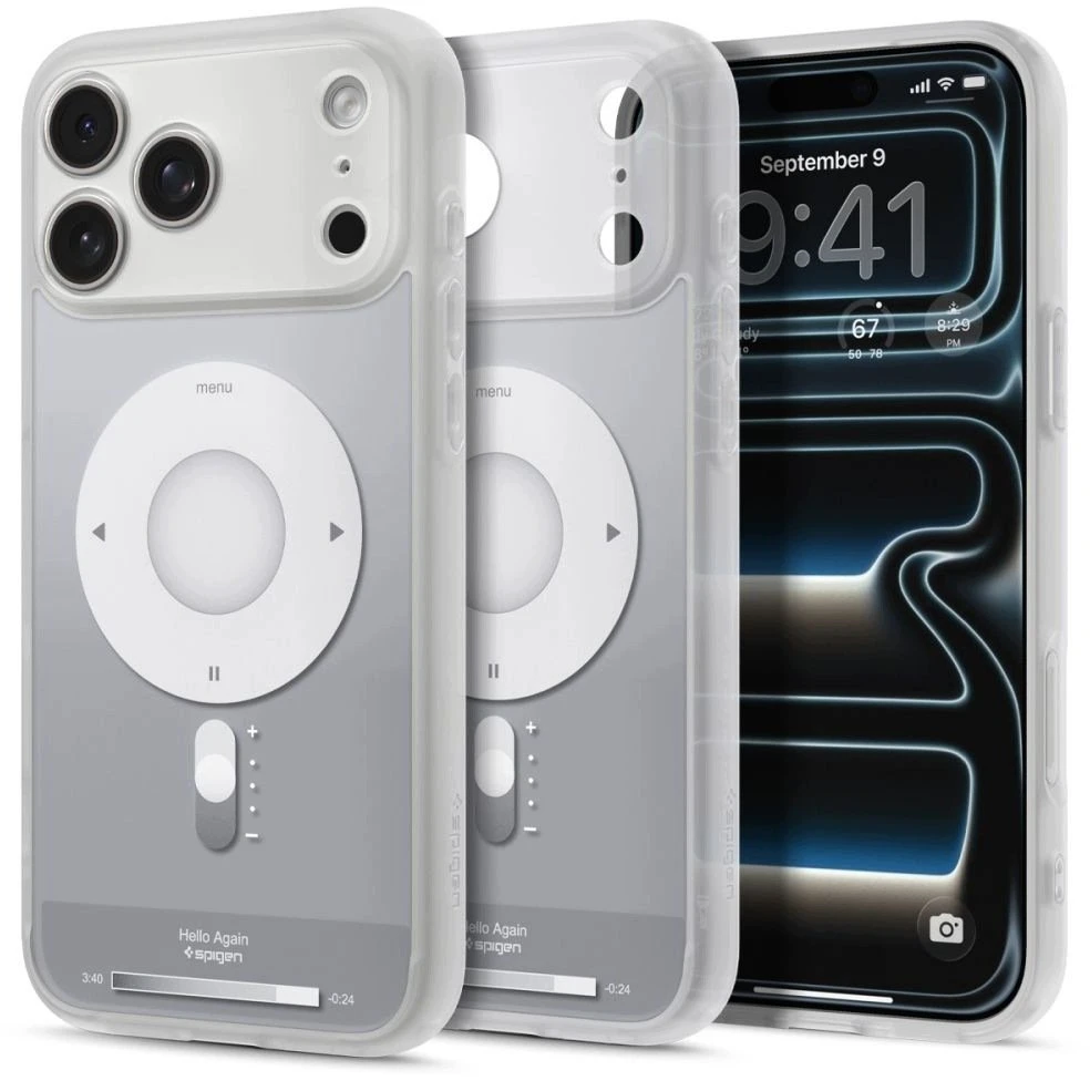 Dėklas Spigen Ultra Hybrid MagSafe iPhone 17 Pro Max / 18 Pro Max KLASIKINIS SIDABRINIS