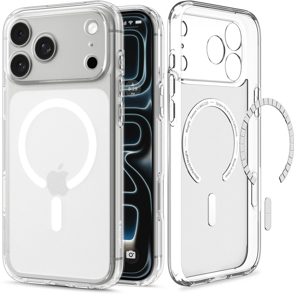 Spigen Ultra Hybrid MagSafe dėklas iPhone 18 Pro / 17 Pro - baltas šerkšno