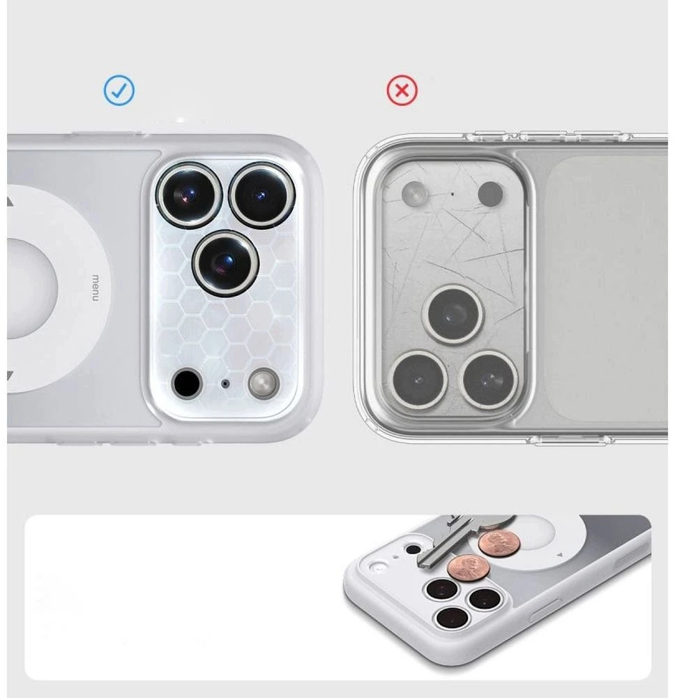 Dėklas Spigen Ultra Hybrid MagSafe iPhone 17 Pro / 18 Pro KLASIKINIS SIDABRINIS
