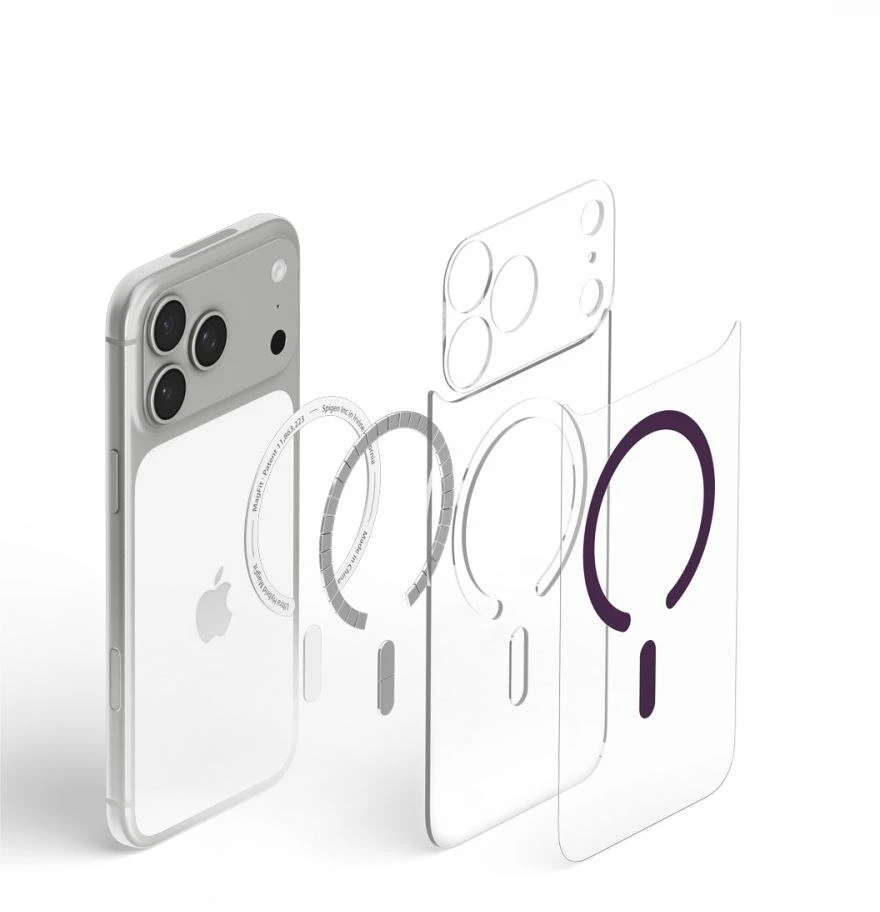 Spigen Ultra Hybrid Mag MagSafe dėklas iPhone 18 Pro / 17 Pro - Skaidrus bordinis