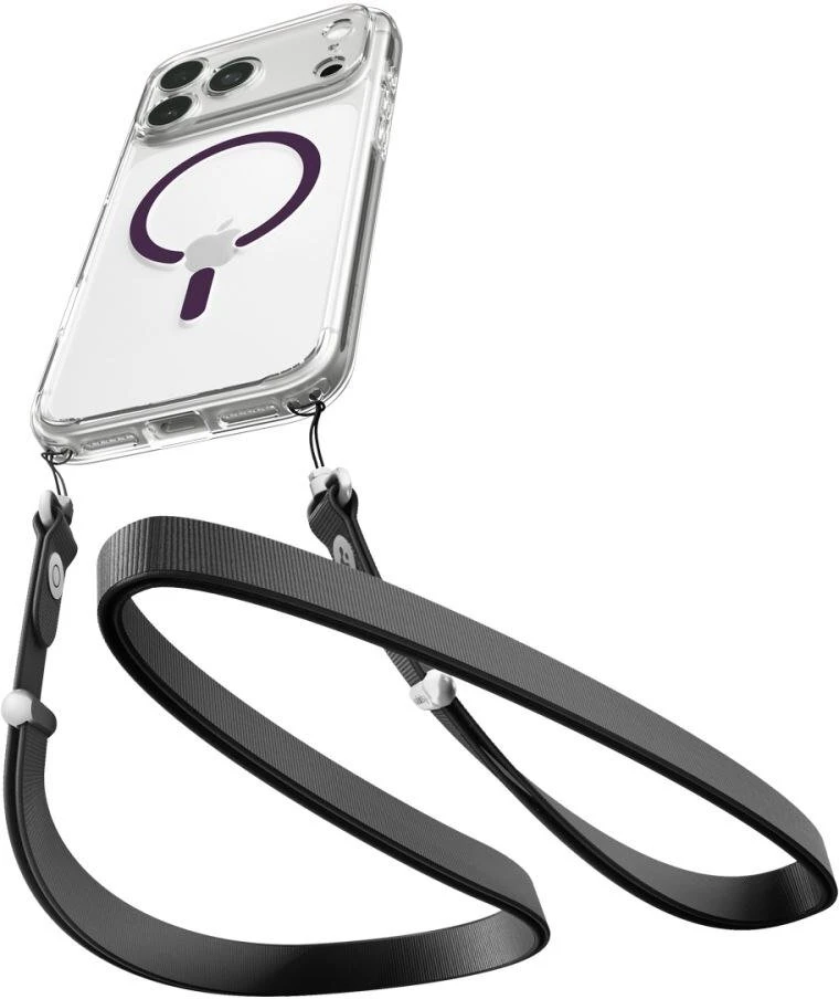 Dėklas SPIGEN ULTRA HYBRID MAGSAFE IPHONE 17 PRO MAX / 18 PRO MAX permatomas / bordo