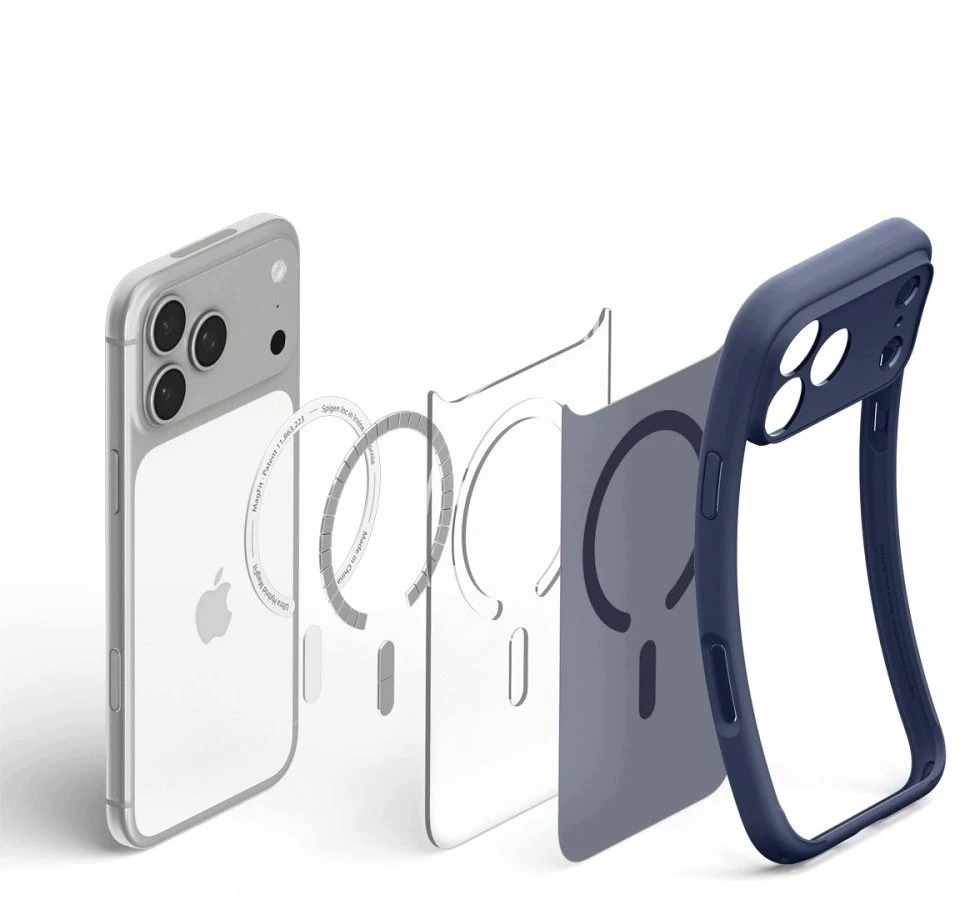 Dėklas Spigen Ultra Hybrid MagSafe iPhone 17 Pro / 18 Pro MATINIS TAMSIAI MĖLYNAS