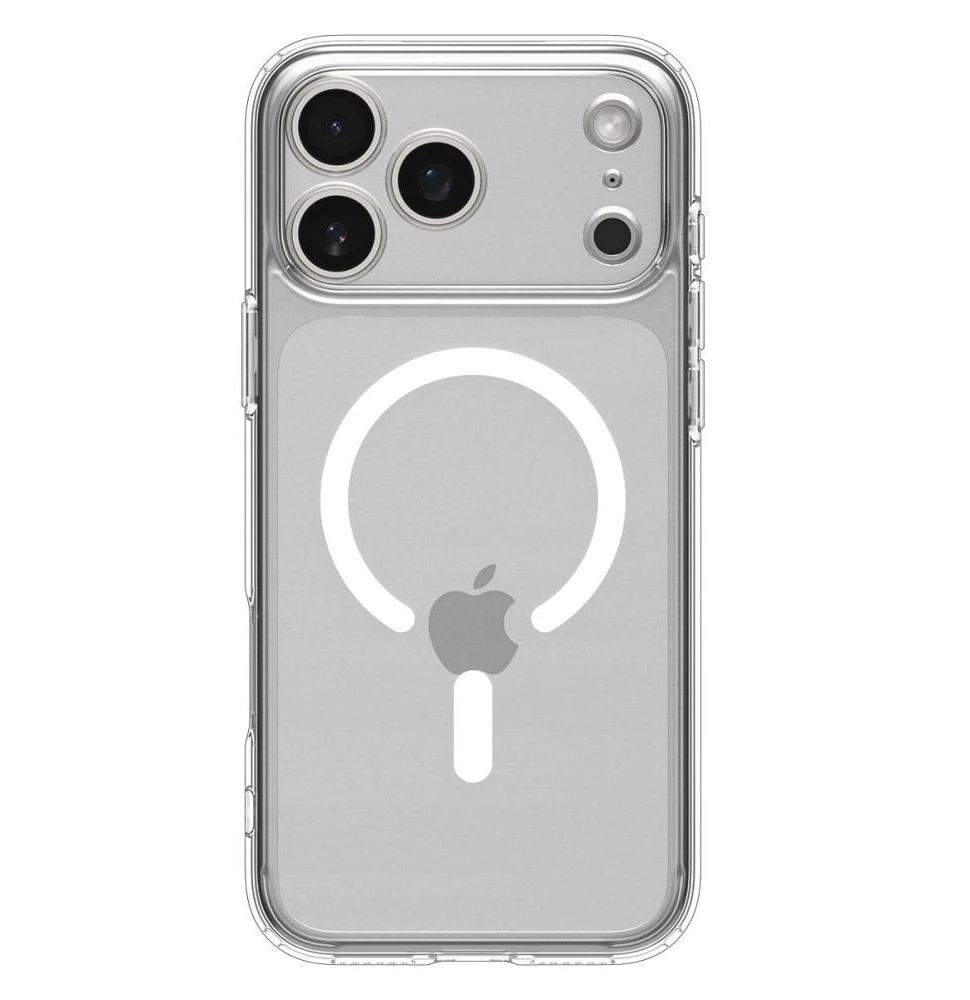 Dėklas „Spigen Ultra Hybrid MagSafe“, skaidrus baltas - iPhone 17 Pro Max