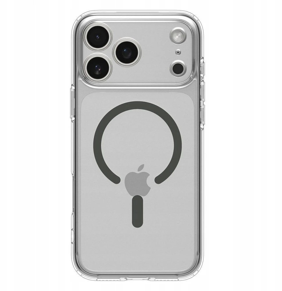 Spigen Ultra Hybrid MagSafe dėklas skirtas Apple iPhone 17 Pro – skaidrus pilkos spalvos