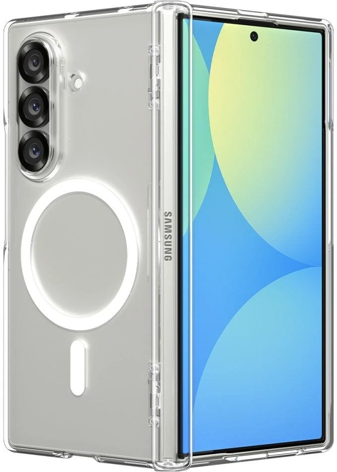 Dėklas „Spigen Ultra Hybrid Pro Mag Magsafe Galaxy Z Fold 7“ skaidrus/baltas