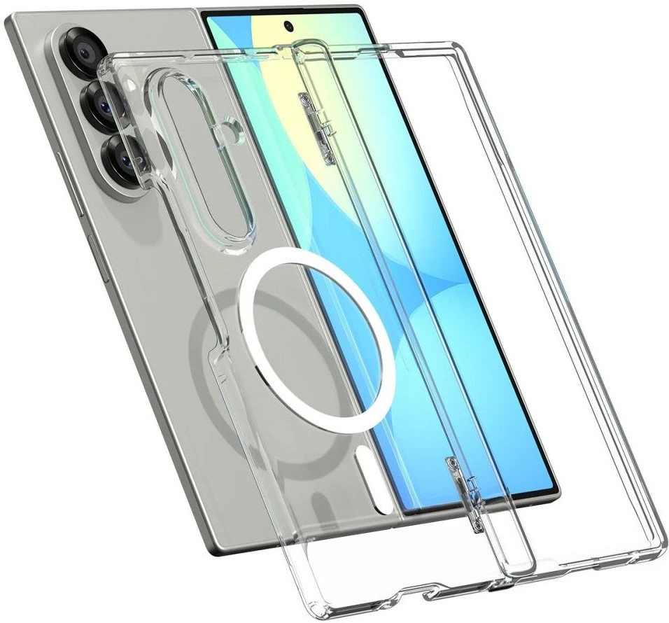 Dėklas „Spigen Ultra Hybrid Pro Mag Magsafe Galaxy Z Fold 7“ skaidrus/baltas