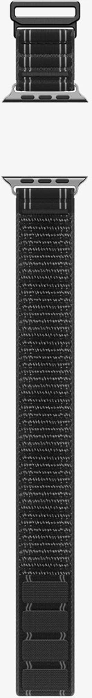 „Spigen Fabric Band“ apyrankė (su lipduku ir kilpa), juoda - Apple Watch 49mm/46mm/45mm/44mm