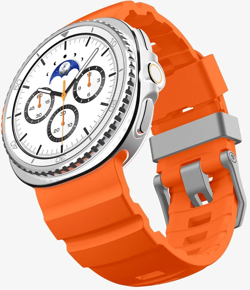 „Spigen“ silikoninė apyrankė, oranžinė - „Samsung Galaxy Watch 8“ 46 mm/44 mm/40 mm
