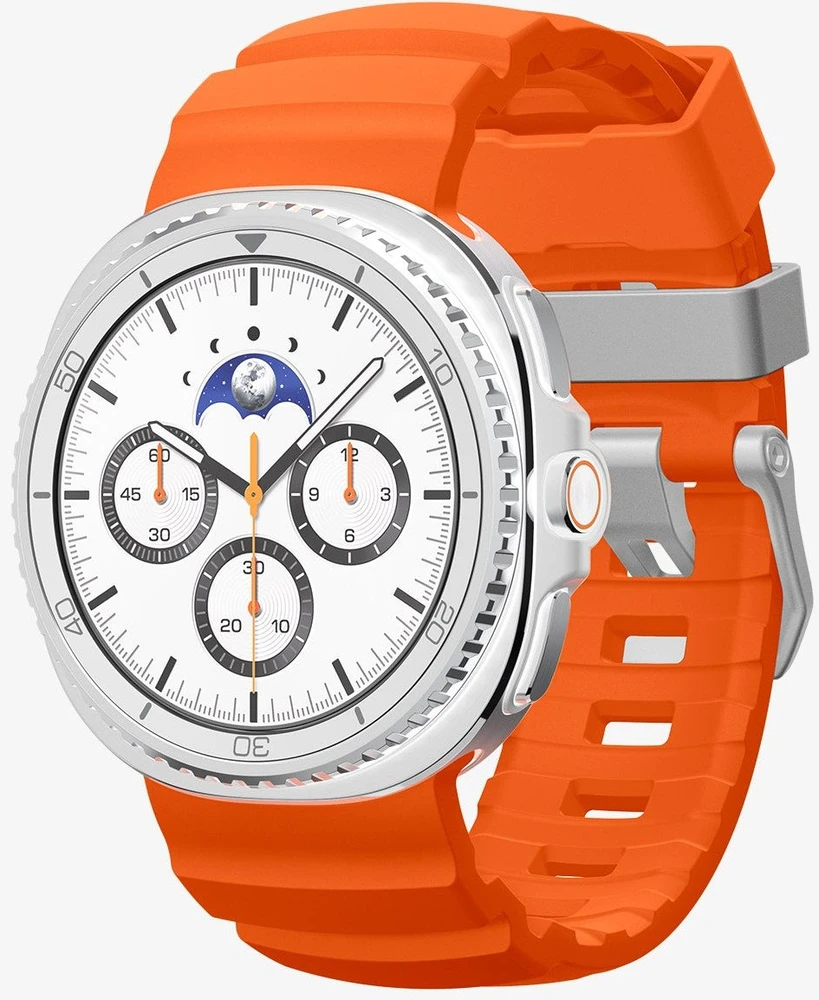 „Spigen“ silikoninė apyrankė, oranžinė - „Samsung Galaxy Watch 8“ 46 mm/44 mm/40 mm