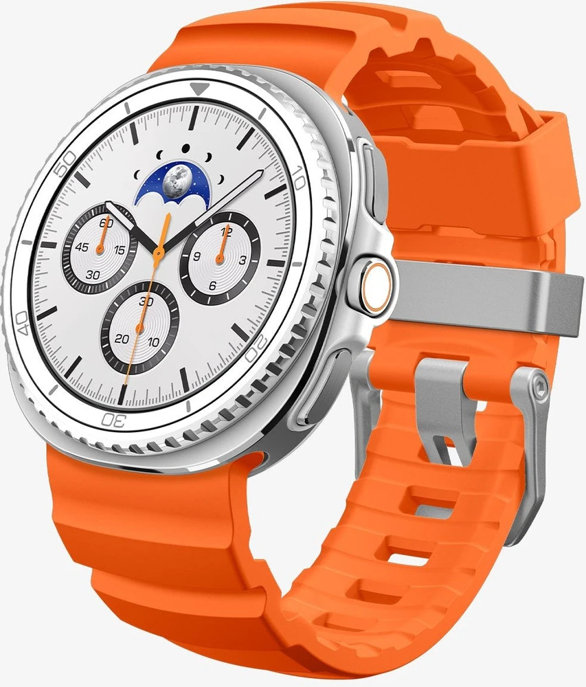 „Spigen“ silikoninė apyrankė, oranžinė - „Samsung Galaxy Watch 8“ 46 mm/44 mm/40 mm