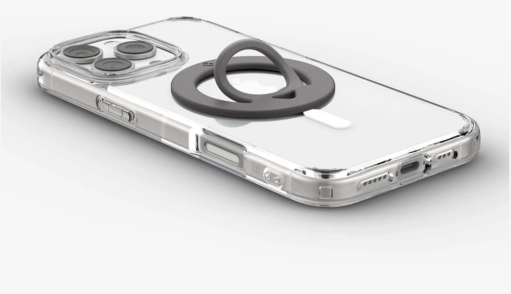 Spigen Dual Pop MagSafe Phone Holder (Slim), marble pilka