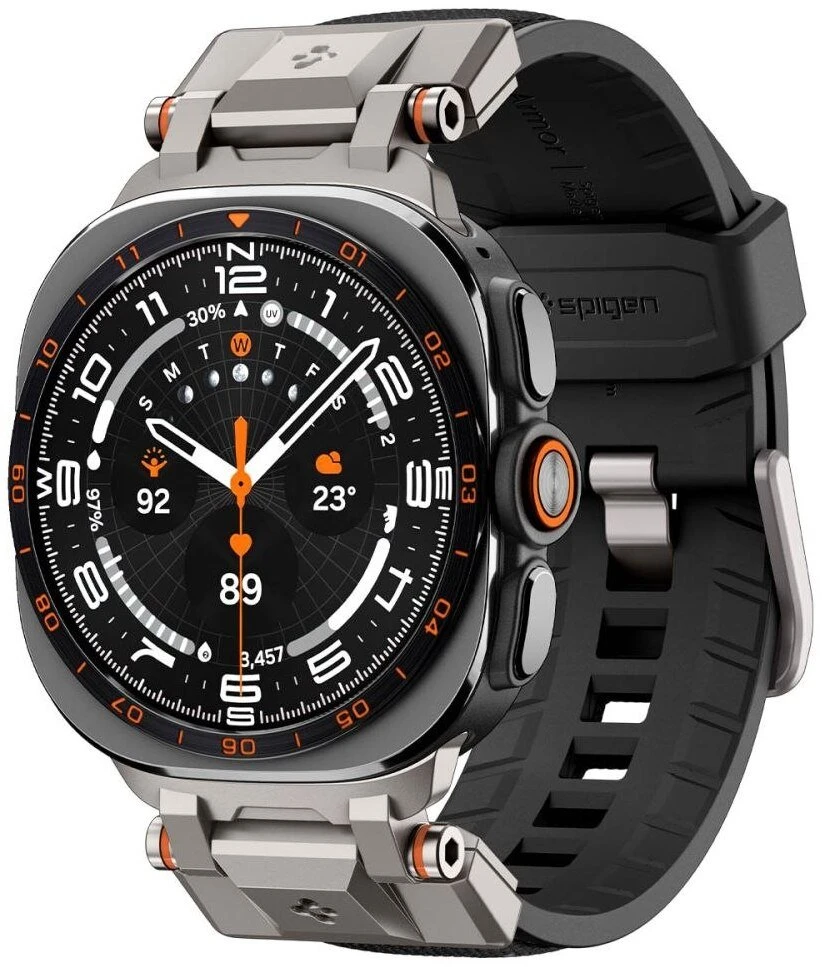 SPIGEN DURAPRO ARMOR DIRŽELIS SAMSUNG GALAXY WATCH ULTRA 1 / 2 2024-2026 (47 MM) Juodas