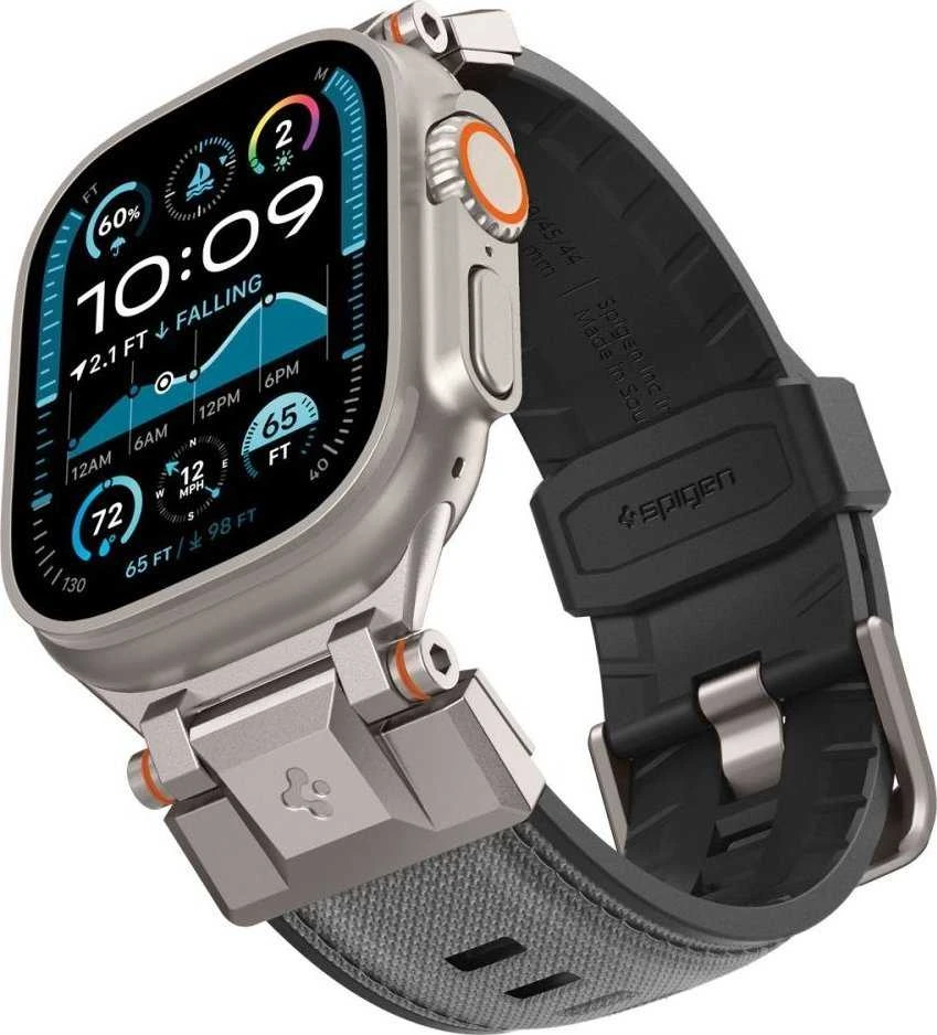 „Spigen DuraPro Armor“ dirželis, skirtas „Apple Watch 44 / 45 / 46 / 49 mm“ – pilkas