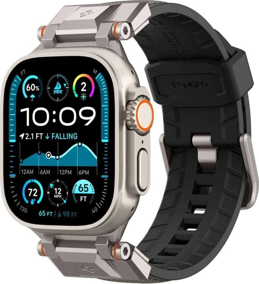 „Spigen DuraPro Armor“ dirželis, skirtas „Apple Watch 44 / 45 / 46 / 49 mm“ – pilkas