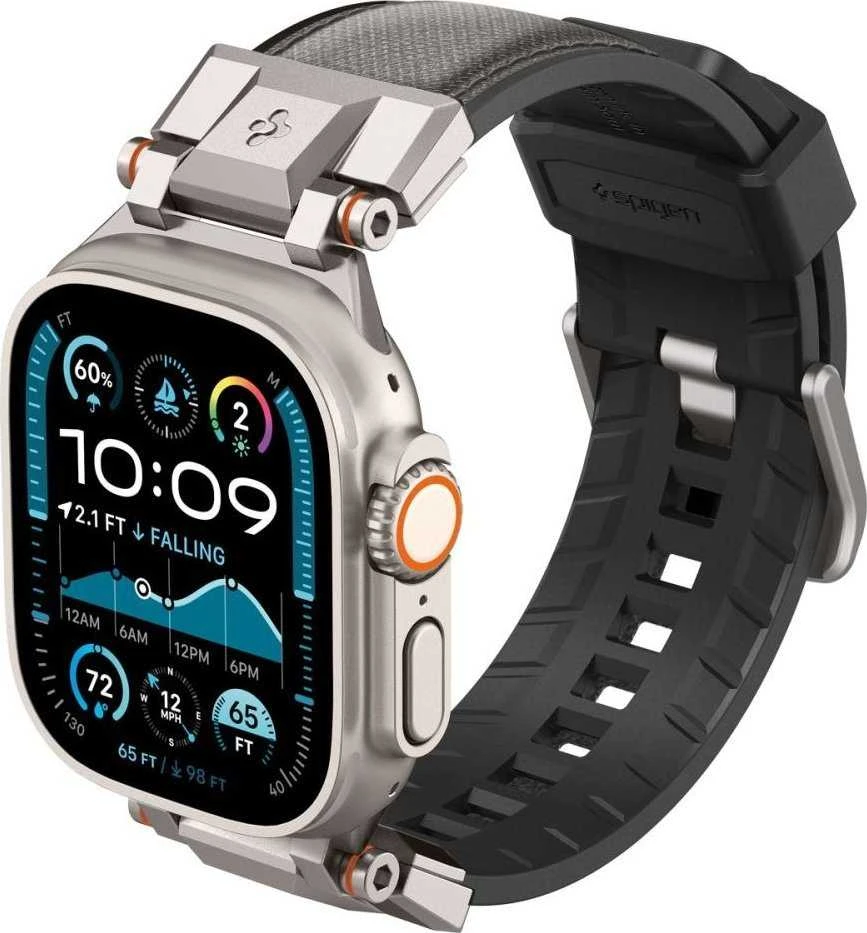 „Spigen DuraPro Armor“ dirželis, skirtas „Apple Watch 44 / 45 / 46 / 49 mm“ – pilkas