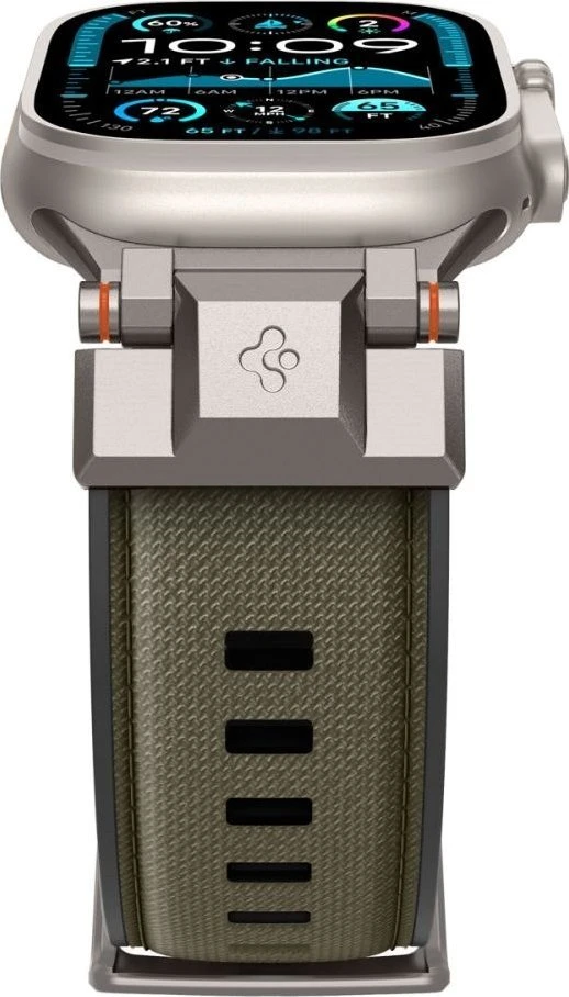 „Spigen DuraPro Armor“ dirželis, skirtas „Apple Watch 44 / 45 / 46 / 49 mm“ – Žalias